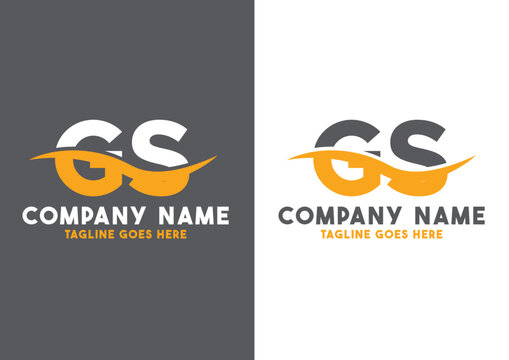 Letter GS initial logo design - GS logo - GS