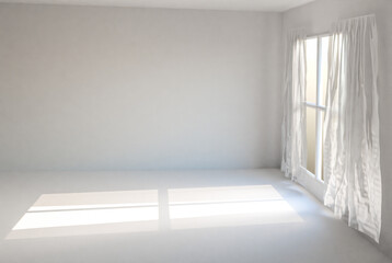 Empty white room large