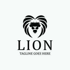 Lion logo design template. Vector illustration