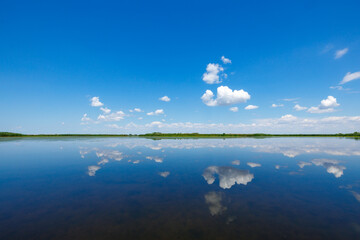 Cloud reflection in the Danube Delta