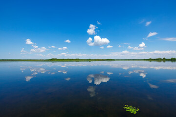 Cloud reflection in the Danube Delta