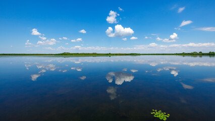 Cloud reflection in the Danube Delta