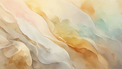 Abstract watercolor background in beige colors. AI - obrazy, fototapety, plakaty