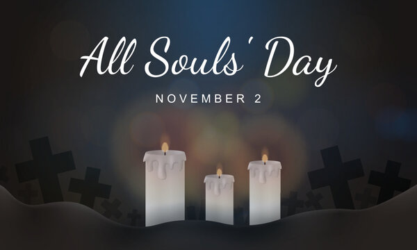Dark all souls day design background.