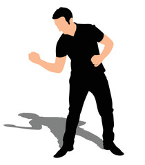 Man dancing silhouette