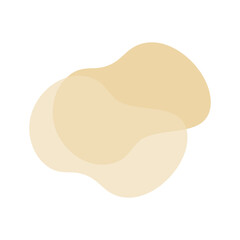 Beige Abstract Shape