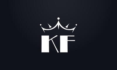 King crown logo design vector and extra bold queen symbol