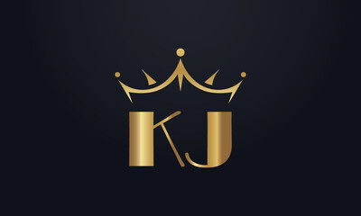 King crown logo design vector and extra bold queen symbol