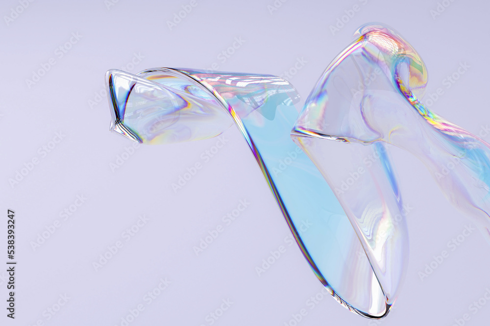 Poster glass modern gradient 3d rendering shape, creative floating chromatic effect, liquid abstract design