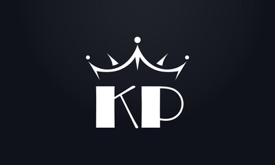 King crown logo design vector and extra bold queen symbol