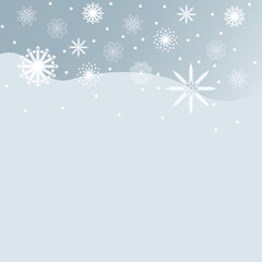 Winter abstract background with snowflakes