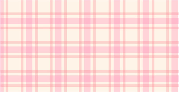 Beige and pink cute plaid pastel flannel background vector illustration.