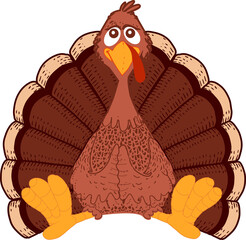Cartoon holiday turkey,