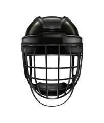 3d realistic vector icon. Hockey helmet. Sport design element.