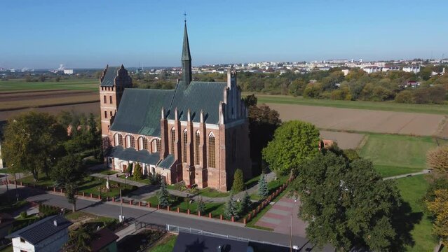 Medieval historic church in Swiecie, Poland.