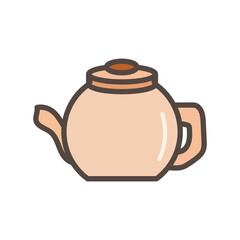 illustration of tea pot icon isolated on white background