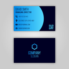 Modern business card design template. Abstract vector illustration.