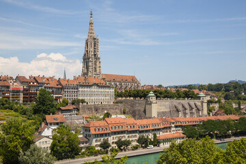 Fototapeta na wymiar Looking across the city of Bern in Switzerland