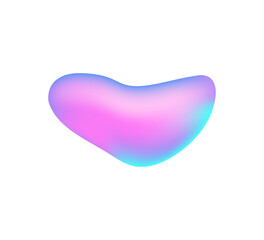 liquid hologram shapes. Futuristic fluid holographic elements. Vector neon vaporwave logo