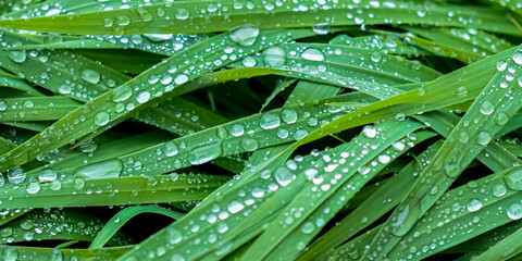 raindrops, dew drops, green meadow, grass field, grass, greenery, green, juicy, beautiful background, green background, green grass background, dew on the grass
