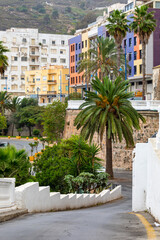 Ceuta Traditional Architecture in a Spanish Enclave in Africa. Ceuta Shares a Border with Morocco....