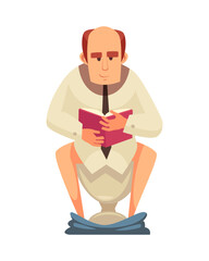 Reading Flat Illustration