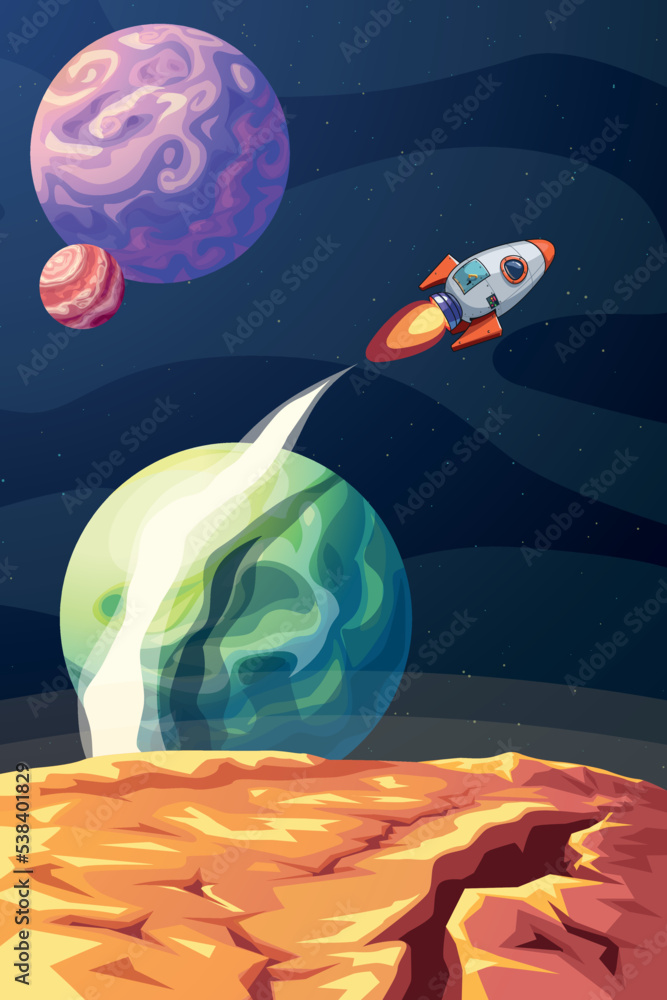 Canvas Prints space craft exploring new worlds in space