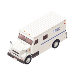 Isometric Bank Van