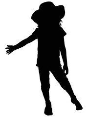 silhouette of a child