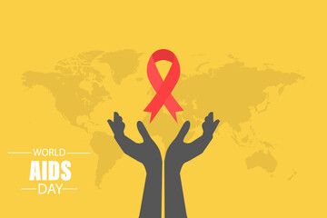 World AIDS Day. 1st December World Aids Day poster. eps 10
