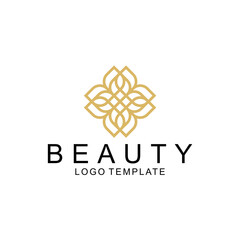 Beautiful Flower, Simple elegant luxury Floral logo design for beauty spa cosmetic nature