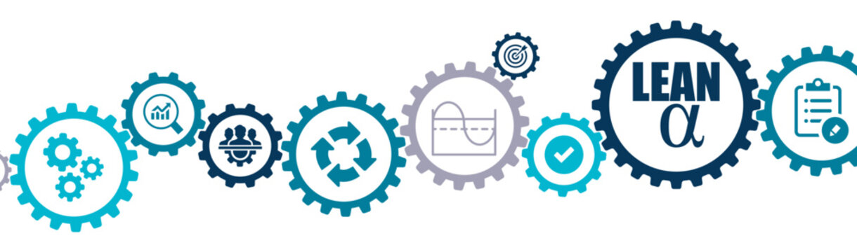 Lean Six Sigma Industrial Process Optimization With Keizen And DMAIC Methodology. Continuous Improvement And Efficiency To Increase Value And Reduce Cost. Green Or Black Belt Management.