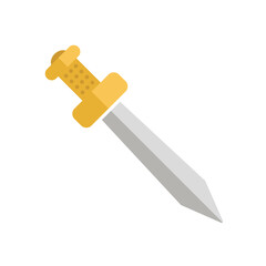 Sword illustration. Isolated vector dagger. Weapon clip art.