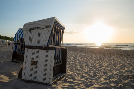 Beach chair near the Baltic Sea, Germany
