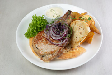 grilled fish with vegetables