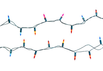 Naklejka premium Christmas lights string