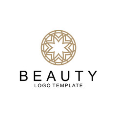Beautiful Flower, Simple elegant luxury Floral logo design for beauty spa cosmetic nature