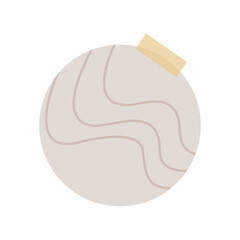 Circle gray sticky note with tape