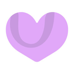 Heart purple sticky note