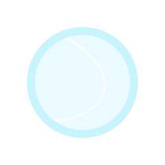 Circle blue sticky note with border