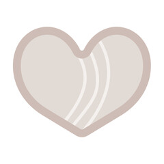 Heart gray sticky note with border