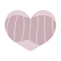 Heart gray pink sticky note