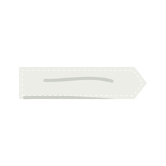 Bookmark gray sticky note with dashed line border