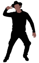 Man dancing silhouette