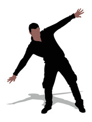 Man dancing silhouette