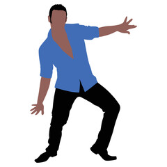 Man dancing silhouette