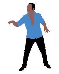 Man dancing silhouette