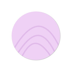 Circle pink sticky note with soft shadow