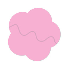 Flower pink sticky note with soft shadow