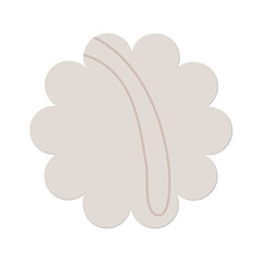 Flower gray sticky note with soft shadow